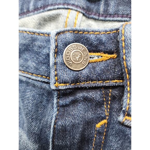 VIGOSS Jagger Distressed Classic Fit Skinny Jean Size W25 L27 Blue Stretch Denim - Picture 3 of 16